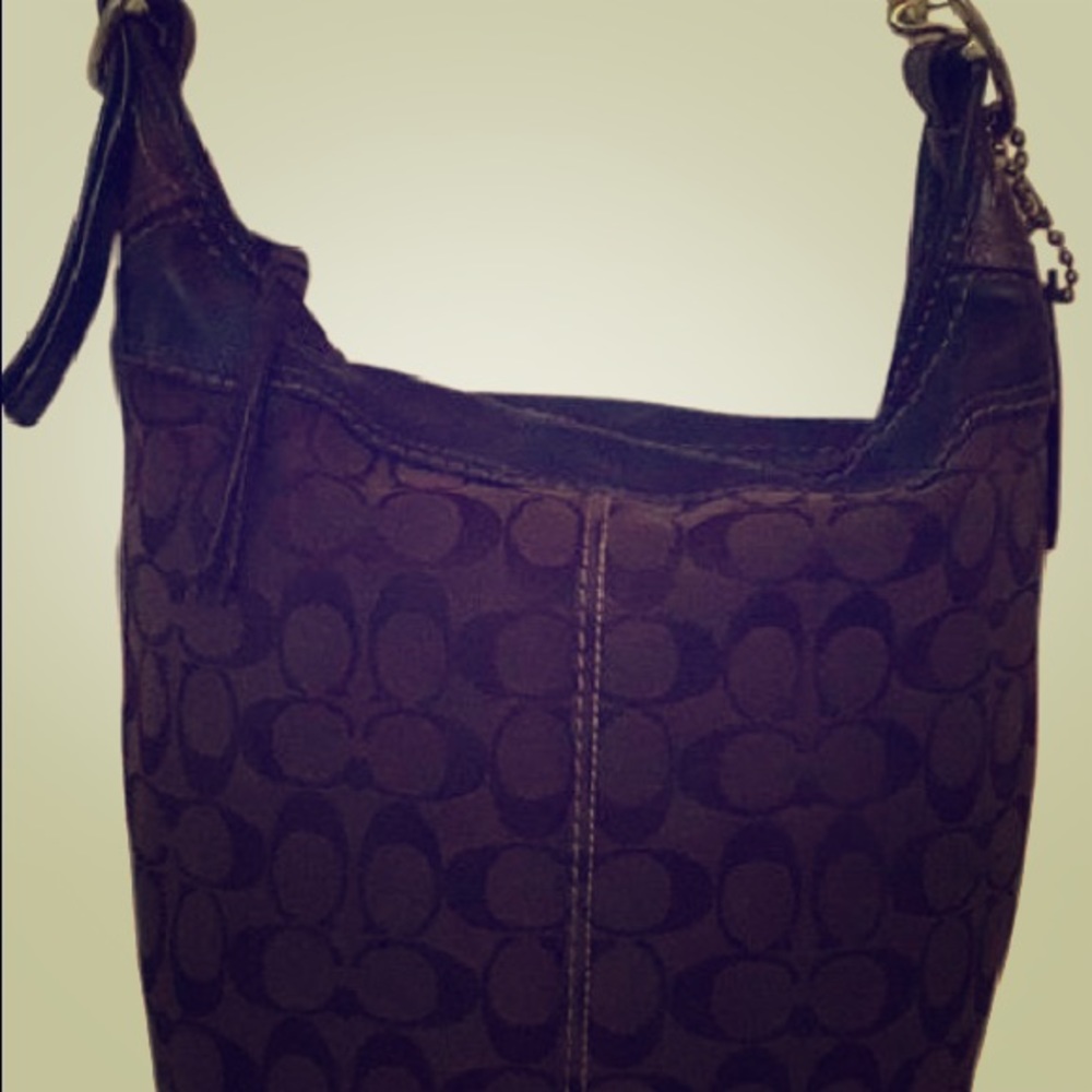 Dark brown coach purse